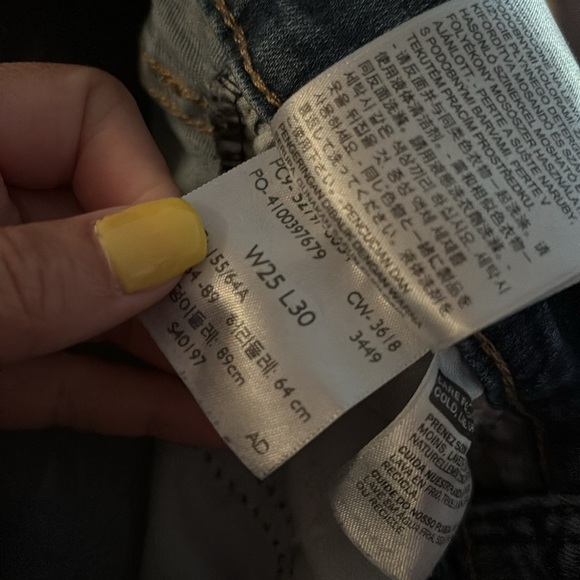 Levi 720 High Rise Super Skinny Distressed Blue Women's Jeans size 25 - Picture 6 of 6